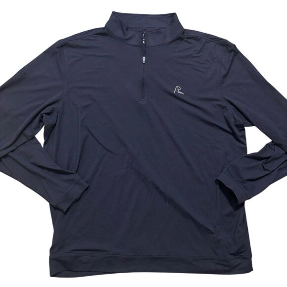 Rhoback Pullover Mens XXL Black Performance Quarter Zip Golf Stretch Athletic - Picture 1 of 7